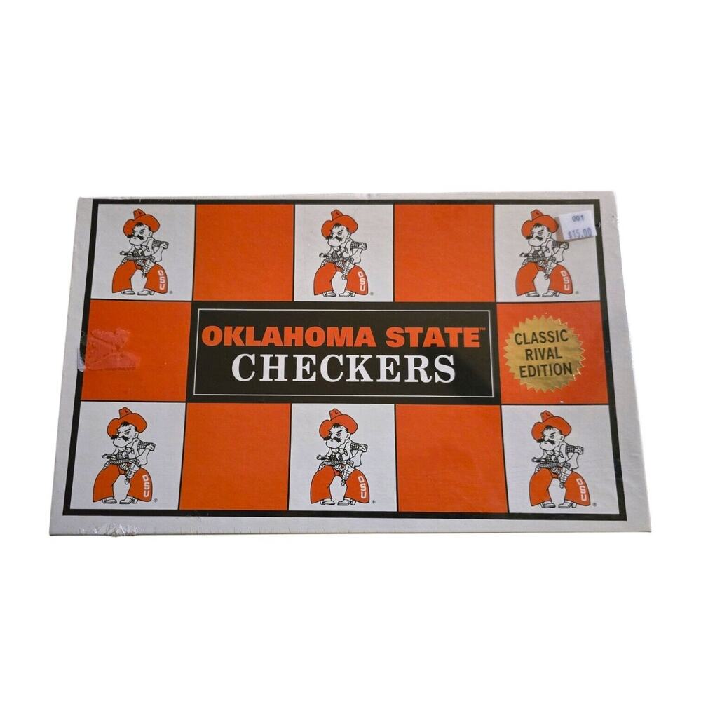 Oklahoma State Checkers Classic Rival Edition OSU Collegiate Checkers Boardgame